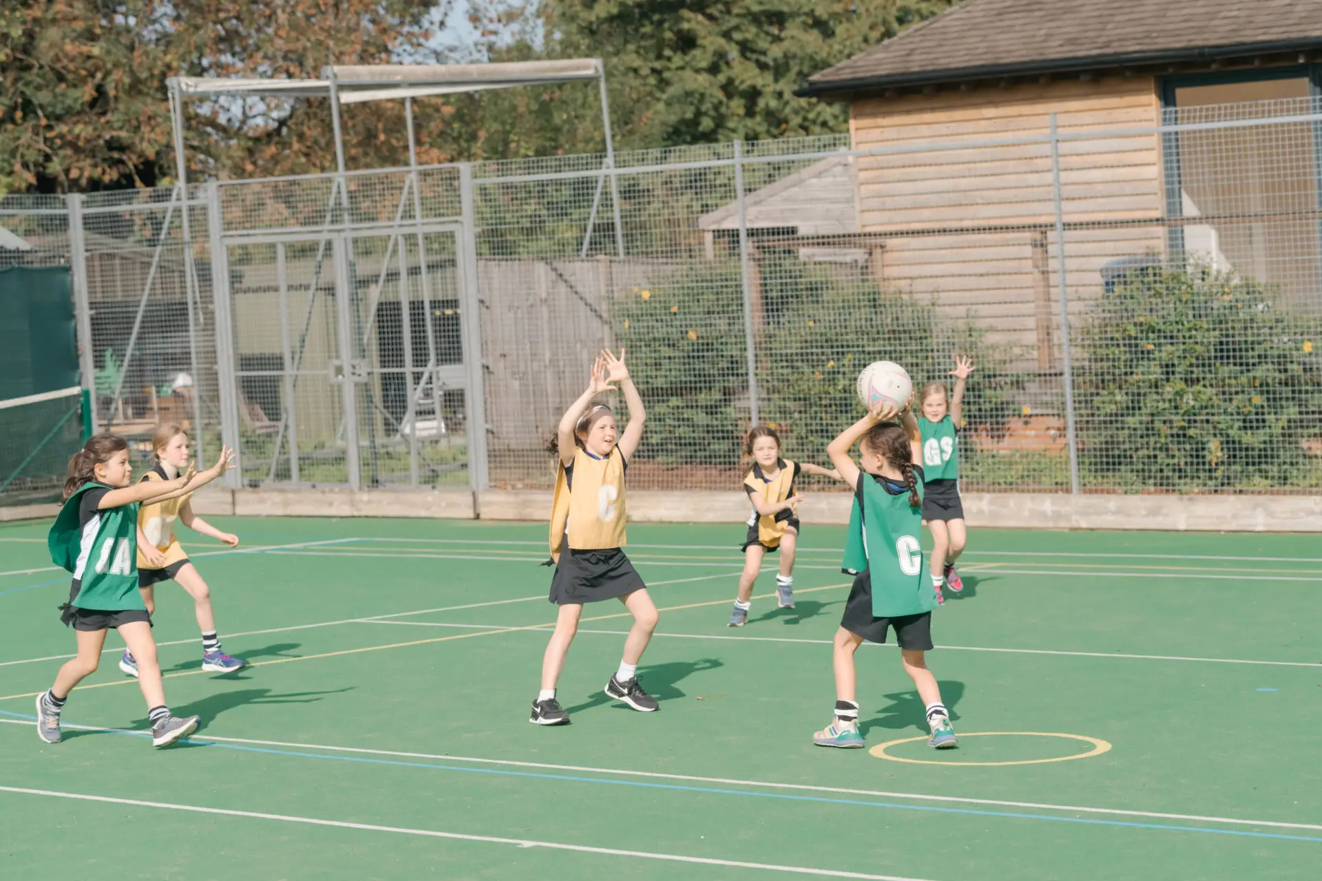 Image of pupils playing netball Image of pupils playing netball